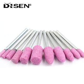 10 Chiếc Đầu Đánh Bóng Mài Mòn Gắn Đá Cho Dụng Cụ Xoay Đá Mài Bánh Xe Đầu Dụng Cụ Phụ Kiện 3-12 Mm Hình Viên Đạn / Hình Trụ