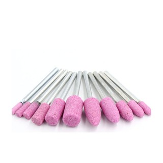 10 Chiếc Đầu Đánh Bóng Mài Mòn Gắn Đá Cho Dụng Cụ Xoay Đá Mài Bánh Xe Đầu Dụng Cụ Phụ Kiện 3-12 Mm Hình Viên Đạn / Hình Trụ