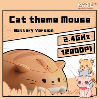 Chuột Chơi Game Không Dây 2.4G Hoạt Hình Dễ Thương Hamster / Mèo Chủ Đề Kết Nối USB Chuột 1200DPI Cho Văn Phòng PC Laptop Trẻ Em Quà Tặng Chuột