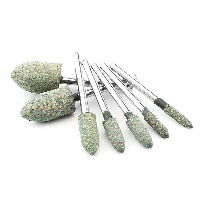 10 Chiếc Mè Gắn Cao Su Mài Bánh Xe Đánh Bóng Burr Khuôn Kim Loại Đá Dụng Cụ Xoay 2.35 / 3 Mm Shank