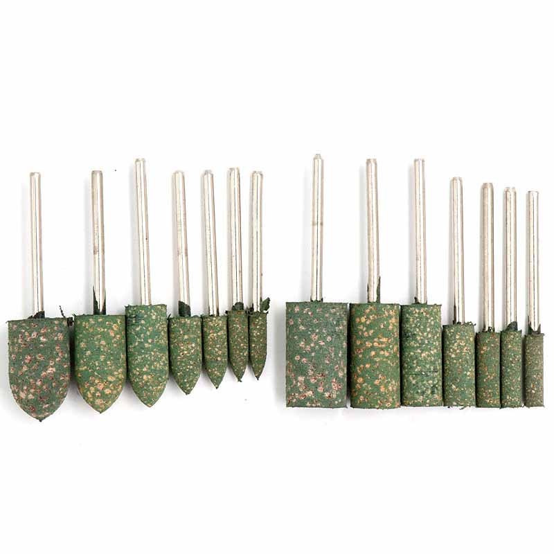 10 Chiếc Mè Gắn Cao Su Mài Bánh Xe Đánh Bóng Burr Khuôn Kim Loại Đá Dụng Cụ Xoay 2.35 / 3 Mm Shank