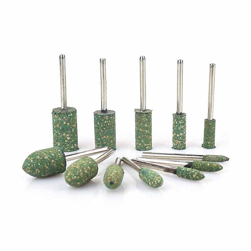 10 Chiếc Mè Gắn Cao Su Mài Bánh Xe Đánh Bóng Burr Khuôn Kim Loại Đá Dụng Cụ Xoay 2.35 / 3 Mm Shank