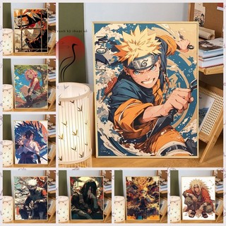 MOZI✨30 x 40cm / 40 x 50cm tranh tô màu số hóa Naruto, tranh sơn dầu acrylic kỹ thuật số, tranh vẽ tay hoạt hình handmade trang trí