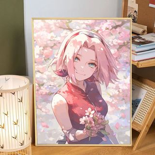 MOZI✨30 x 40cm / 40 x 50cm tranh tô màu số hóa Naruto, tranh sơn dầu acrylic kỹ thuật số, tranh vẽ tay hoạt hình handmade trang trí