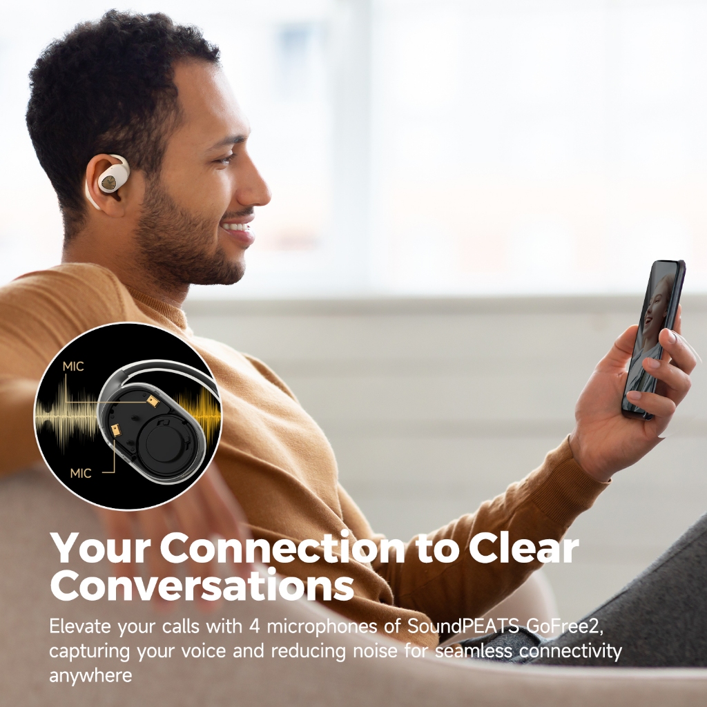 Ảnh Tai nghe nhét tai SOUNDPEATS Gofree2 kết nối Bluetooth 5.3 IPX5 hỗ trợ app 4