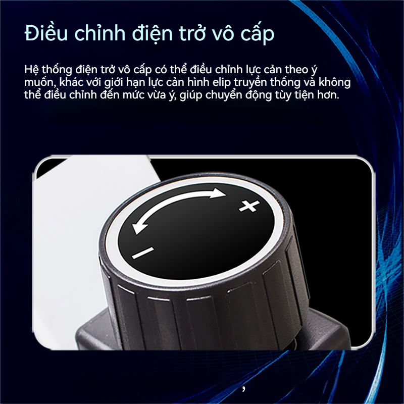 Xe đạp tập thể dục kết hợp tay chân elliptical bike có tay cầm cảm