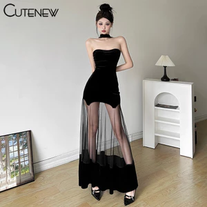 Dễ Thương Đầm maxi Không Tay Phong Cách vintage Thanh Lịch Cho Nữ
