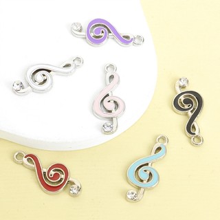 10 Chiếc Dễ Thương Nhiều Màu Sắc Ghi Chú Âm Nhạc Men Nhỏ Giọt Dầu Quyến Rũ Với Sáng Bóng Kim Cương Giả Trang Trí Thích Hợp Cho DIY Lễ Hội Âm Nhạc Trượng Thời Trang Cặp Đôi Vòng Cổ Bông Tai Phụ Kiện Vòng Tay