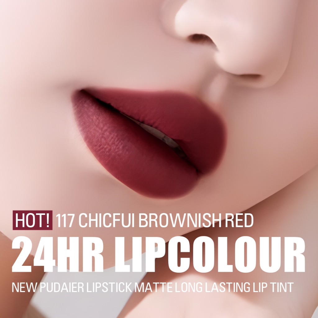 Ảnh Bộ Son Môi Chất Lỏng Pudaier Matte Lâu Dài Son Tint 5 Màu Bộ Chống Thấm Nước Chống Dính Cốc Sương Bề Mặt Môi Glaze Trang Điểm 1