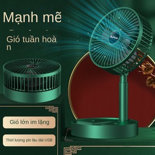 Quạt Tích Điện Để Bàn Mini Gấp Gọn 3 Tốc Độ Gió Xoay 360 Độ Cổng Sạc USB Tiện Dụng Dung Lượng Pin Lớn Mini Folding Electric Desk Fan【Chiosala12】