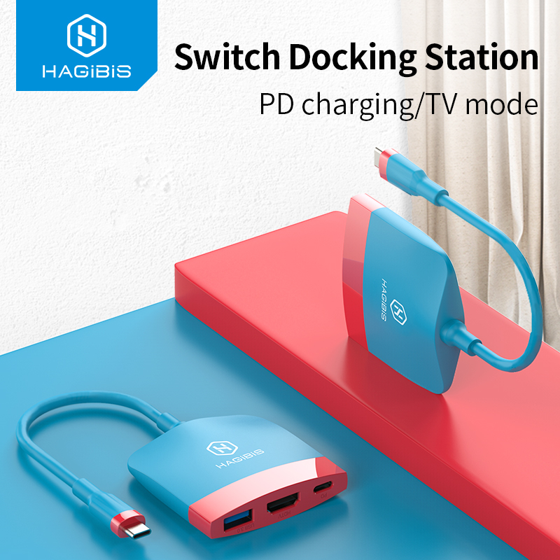 Hagibis Switch Dock TV Cho Nintendo Switch Di Động Docking Station