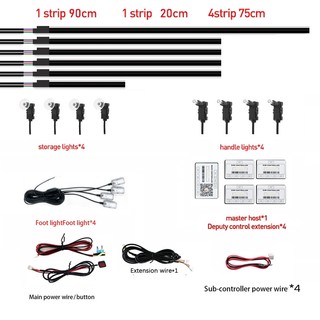 Bộ phận đèn xung quanh ô tô Streamer đầy đủ màu sắc