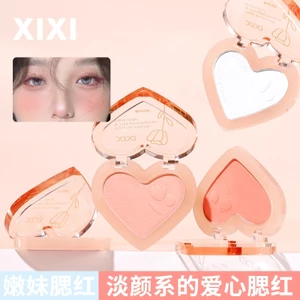 Xixi Đơn Sắc Tình Yêu Blusher Palette Mặt Khoáng Sắc Tố Đào Cam Khỏa Thân Hồng Mờ Tự Nhiên Đường Viền Bóng Cheek Blusher Mỹ Phẩm NO.Z916