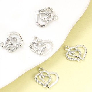10 Chiếc Kim Cương Giả Sáng Bóng Kẻ Sọc Trái Tim Đến Trái Tim Quyến Rũ Cho DIY Vòng Cổ Vòng Tay Bông Tai Đeo Hàng Ngày Trang Sức Cưới Mặt Dây Đôi Trái Tim Rỗng - Quà Tặng Ngày Lễ Tình Nhân Hoàn Hảo