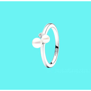 [2024 Mới Giảm Giá] 925 Pave Pearl Ôm Nhẫn Đôi Xếp Chồng Lấp Lánh Đen Lấp Lánh Nhẫn Vĩnh Cửu Nhẫn Nữ