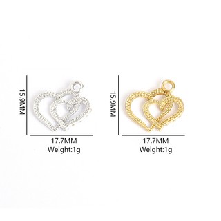 10 Chiếc Kim Cương Giả Sáng Bóng Kẻ Sọc Trái Tim Đến Trái Tim Quyến Rũ Cho DIY Vòng Cổ Vòng Tay Bông Tai Đeo Hàng Ngày Trang Sức Cưới Mặt Dây Đôi Trái Tim Rỗng - Quà Tặng Ngày Lễ Tình Nhân Hoàn Hảo