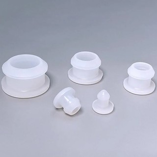 Xám / Trong Suốt Silicon T Cắm Mềm Chà Cói Nút Chặn Vòng Tròn Đầu Nắp Niêm Phong Cắm Vòng Đệm Grommet 2.5mm đến 15mm