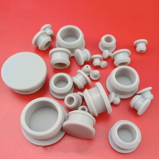 Xám / Trong Suốt Silicon T Cắm Mềm Chà Cói Nút Chặn Vòng Tròn Đầu Nắp Niêm Phong Cắm Vòng Đệm Grommet 2.5mm đến 15mm