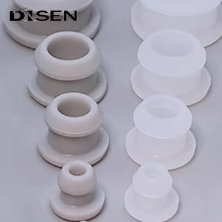 Xám / Trong Suốt Silicon T Cắm Mềm Chà Cói Nút Chặn Vòng Tròn Đầu Nắp Niêm Phong Cắm Vòng Đệm Grommet 2.5mm đến 15mm