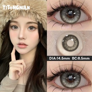 Yi TONG NIAN Ống kính tiếp xúc màu cho bé gái Mắt to đẹp 14,2-14,5MM Chăm sóc mắt Làm đẹp mắt Mắt nhiều màu sắc
