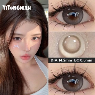 Yi TONG NIAN Ống kính tiếp xúc màu cho bé gái Mắt to đẹp 14,2-14,5MM Chăm sóc mắt Làm đẹp mắt Mắt nhiều màu sắc