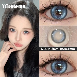 Yi TONG NIAN Ống kính tiếp xúc màu cho bé gái Mắt to đẹp 14,2-14,5MM Chăm sóc mắt Làm đẹp mắt Mắt nhiều màu sắc