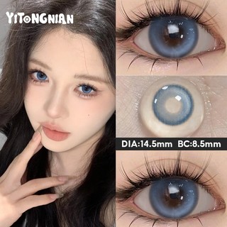 Yi TONG NIAN Ống kính tiếp xúc màu cho bé gái Mắt to đẹp 14,2-14,5MM Chăm sóc mắt Làm đẹp mắt Mắt nhiều màu sắc