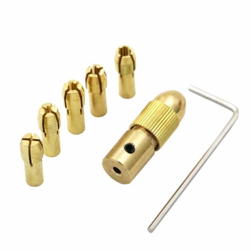 7 Cái / bộ 2 / 2,35 / 3.17 / 4.05 / 5.05 Mm Đồng Collet Mini Khoan Chucks Cho Động Cơ Điện Trục Mũi Khoan Dụng Cụ Khoan Chuck Adapter