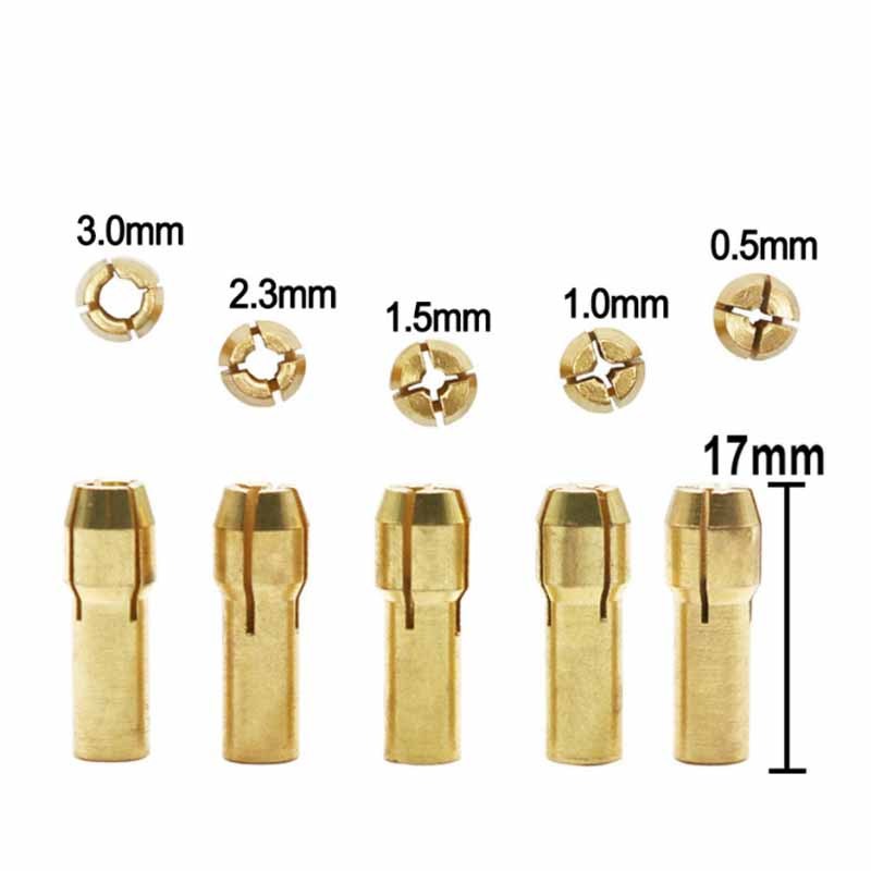 7 Cái / bộ 2 / 2,35 / 3.17 / 4.05 / 5.05 Mm Đồng Collet Mini Khoan Chucks Cho Động Cơ Điện Trục Mũi Khoan Dụng Cụ Khoan Chuck Adapter