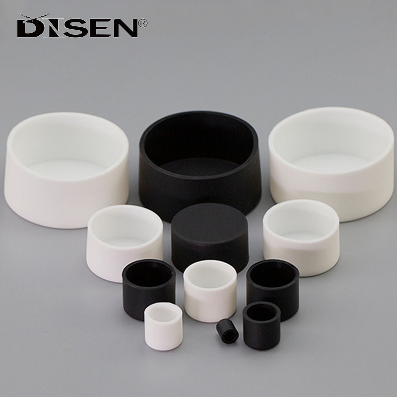 Đầu Ống Thép Nắp Nắp Cao Su Tròn Mũ Chân Silicon Nữ Nắp Ống Tròn Chèn Nút Chặn Đen / Trắng 3mm-40.5mm