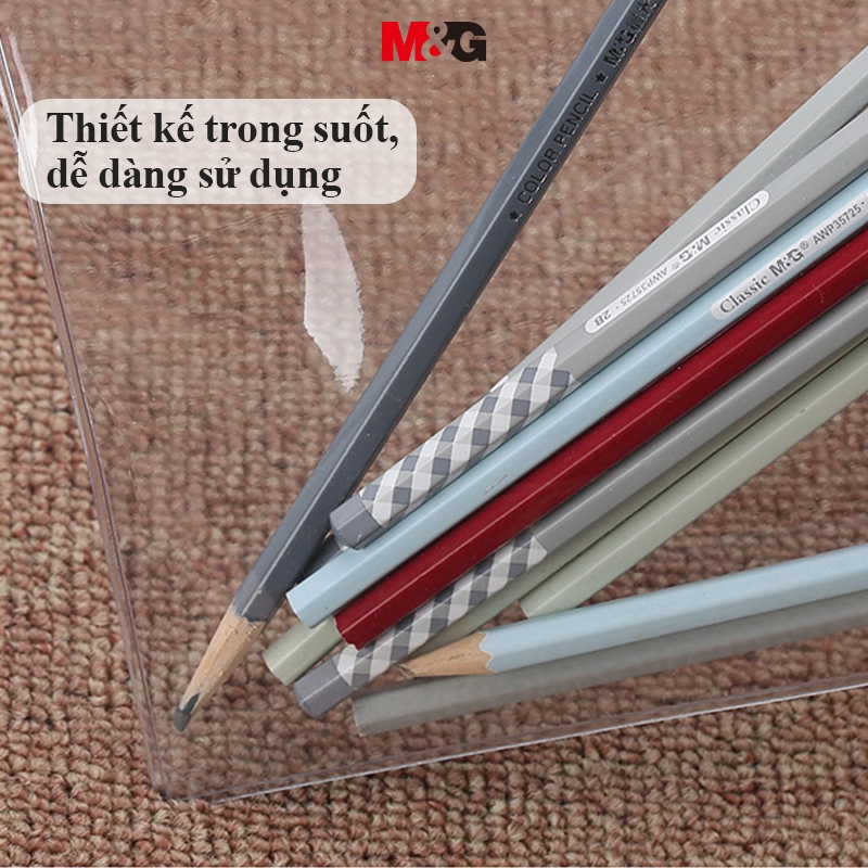 Túi Zip Trong A5 M&G, Túi Đựng Bài Kiểm Tra Clear, Túi Đựng Tài Liệu Chống Nước, Chất Liệu PVC