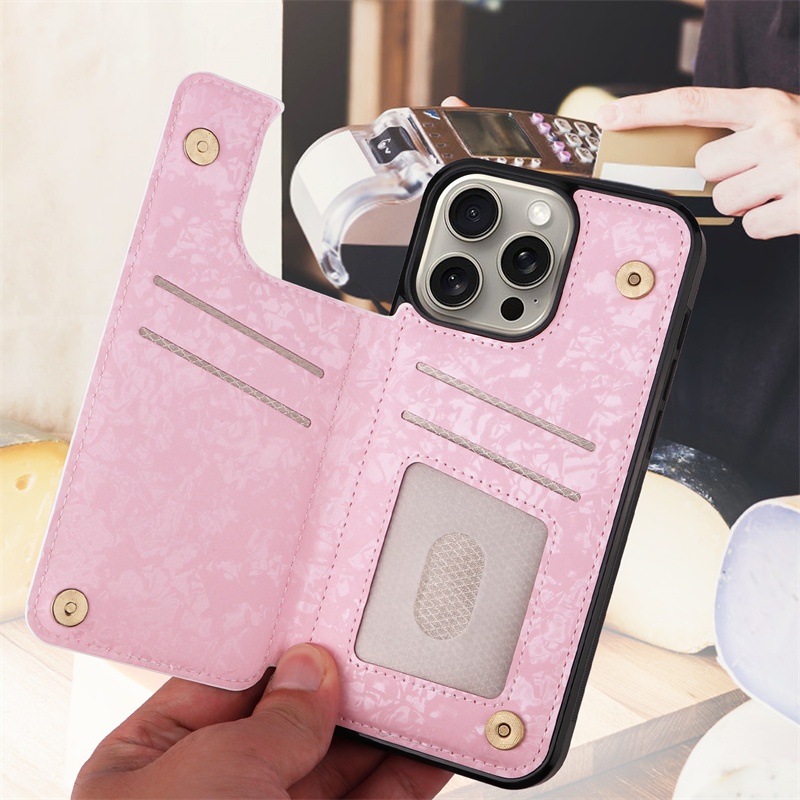 Da Mỹ In Retro Hoa Hồng Khe Cắm Thẻ Đứng Flip Back Cover Cho Iphone 15 14 12 13 11 Pro 7 8 Plus X Xr Xs Max Se 2 3 2020 Ví Chân Đế