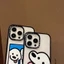 Ốp điện thoại hình chó dính lưỡi dễ thương cho iphone 16 Pro Max 15 Pro Max 15 Plus 14 Pro Max 14Plus i14 13 Pro Max i11 i13 13pro 12 Pro Max Acrylic Vỏ bảo vệ