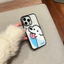 Ốp điện thoại hình chó dính lưỡi dễ thương cho iphone 16 Pro Max 15 Pro Max 15 Plus 14 Pro Max 14Plus i14 13 Pro Max i11 i13 13pro 12 Pro Max Acrylic Vỏ bảo vệ