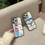 Ốp điện thoại hình chó dính lưỡi dễ thương cho iphone 16 Pro Max 15 Pro Max 15 Plus 14 Pro Max 14Plus i14 13 Pro Max i11 i13 13pro 12 Pro Max Acrylic Vỏ bảo vệ