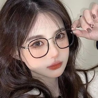 Kính Photochromic dành cho nữ Nam Nữ Khung Tròn Màu Nâu Ống Kính Phẳng Sinh Viên Nam