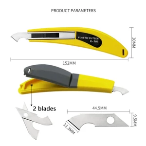 Móc Dao PVC Acrylic Ban Hướng Dẫn Sử Dụng Phong Bì Cắt Giấy Mini Hộp Dao Dụng Cụ Cắt Với Lưỡi Dao Thay Thế