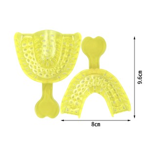 10 Cái / bộ Màu Nhựa Trong Suốt Khay Ấn Tượng Nha Khoa LMS Ấn Tượng Khay Bộ Nha Khoa Vật Liệu Phòng Khám