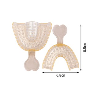 10 Cái / bộ Màu Nhựa Trong Suốt Khay Ấn Tượng Nha Khoa LMS Ấn Tượng Khay Bộ Nha Khoa Vật Liệu Phòng Khám