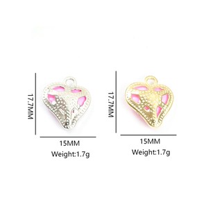 10 Chiếc Mocha Màu Thủy Tinh Pha Lê Tinh Tế Đào Trái Tim Quyến Rũ DIY Choker Vòng Cổ Bông Tai Dây Chuyền Điện Thoại Nhiều Màu Sắc Hình Trái Tim Mặt Dây Trang Sức Thời Trang Bộ Quà Tặng Ngày Lễ