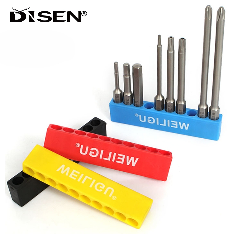 1pc Tua Vít Lỗ 10 / 12 Lỗ Hex Shank Bit Giá Đỡ Đầu Nhựa Hộp Bảo Quản Dụng Cụ 1 / 4 Inch Chuôi Lục Giác Mũi Khoan Tổ Chức