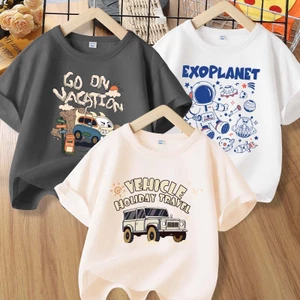 W.G.Q Áo thun bé trai / bé gái , vải Cotton nguyên chất mềm mại thoải mái