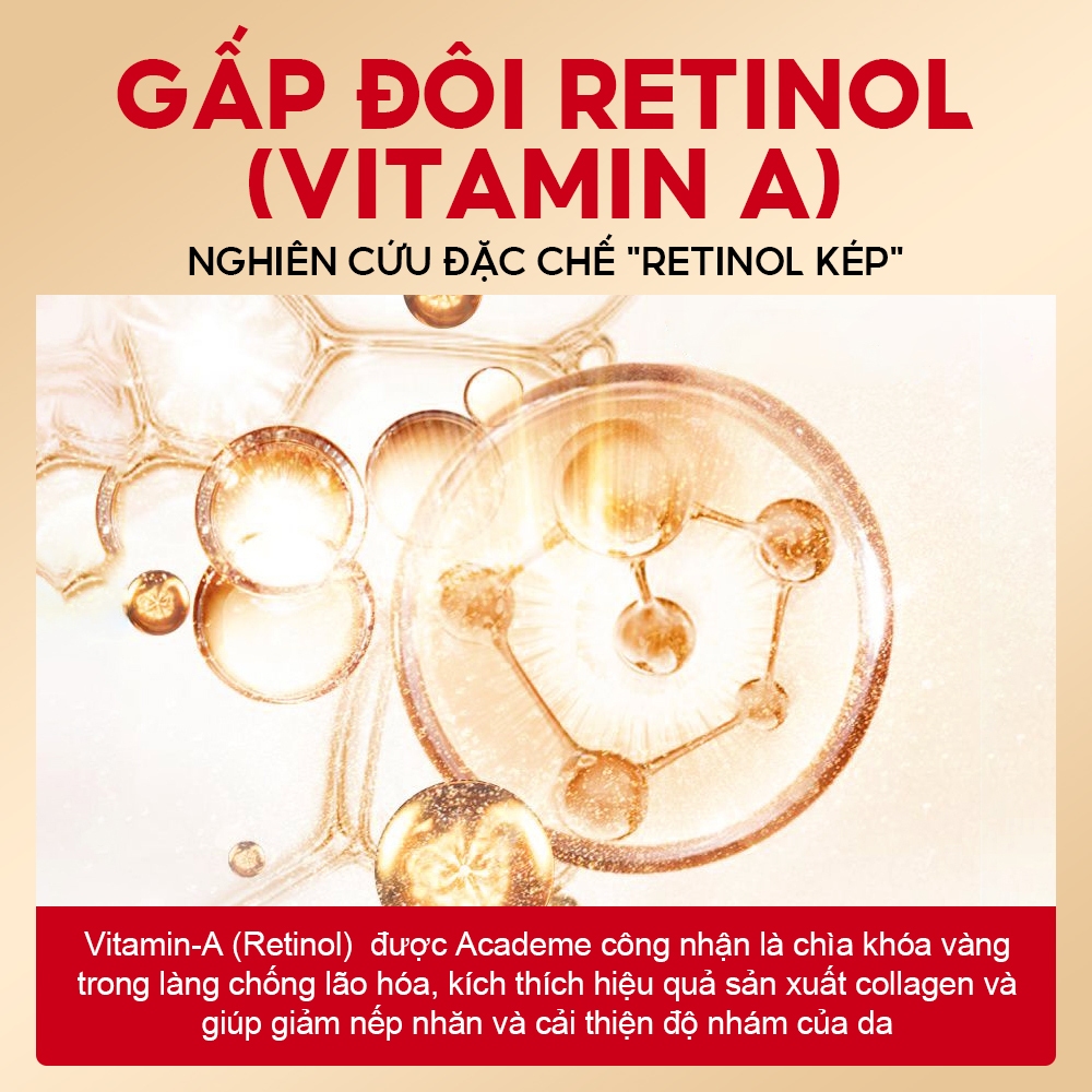 Ảnh Kem Dưỡng Gấp Đôi Retinol VIBRANT GLAMOUR Chống lão hóa  Giảm nếp nhăn Làm sáng vết thâm Săn chắc da 30g 3
