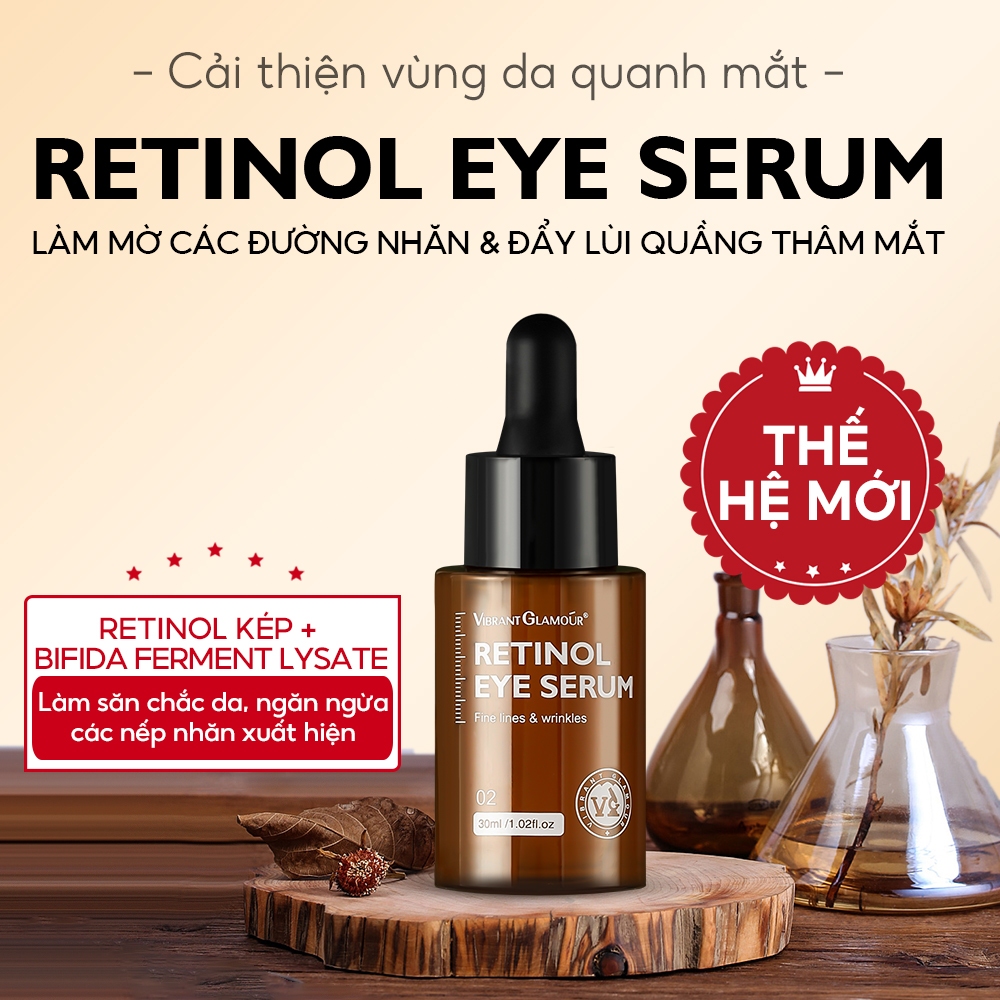 Ảnh Retinol Tinh Chất Mắt + Kem Dưỡng VIBRANT  GLAMOUR Chống Lão Hóa Chống Nhăn Làm Sáng Vết Thâm Nám 2