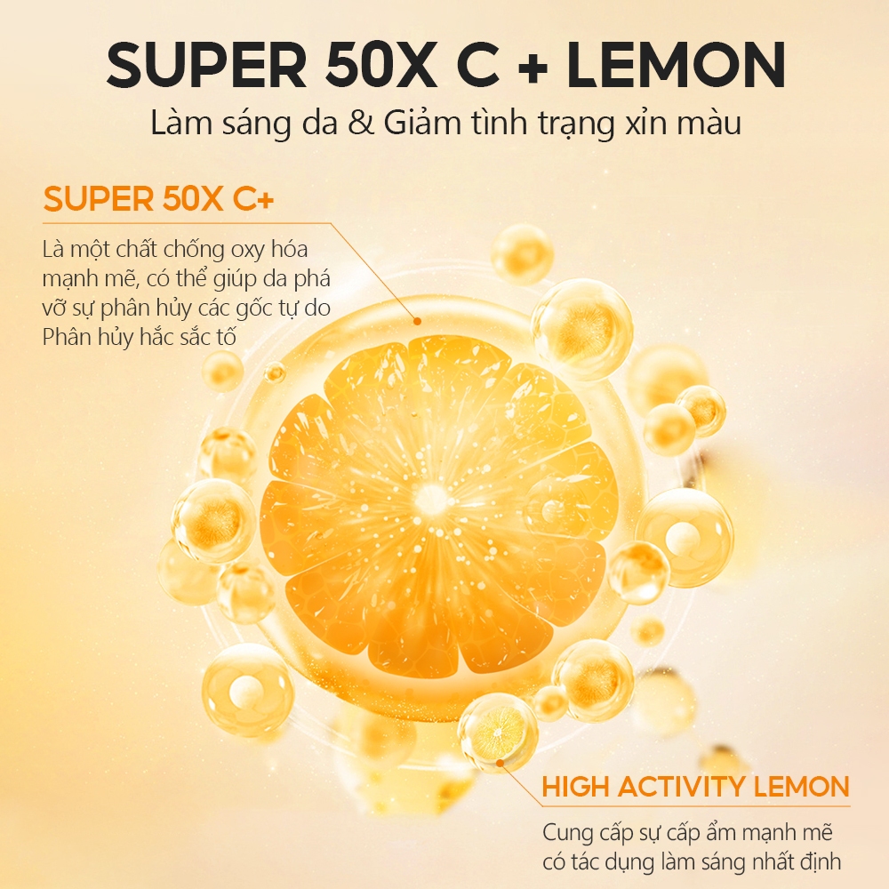 Ảnh Kem chống nắng Vitamin C VIBRANT GLAMOUR SPF 50 + PA + + + UVA / UVB 3X Ceramide làm trắng da 30g 3