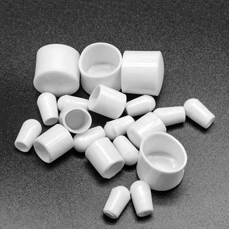Đen / Trắng Cao Su Đầu Tròn Nắp Bao Quần Áo Móc Treo Vỏ Cao Su Mềm Dây Cáp PVC Chống Thấm Nước Cực Thép Ống Đầu Ống Nắp Nắp Bảo Vệ Chủ Đề Dia 2.5mm-12mm