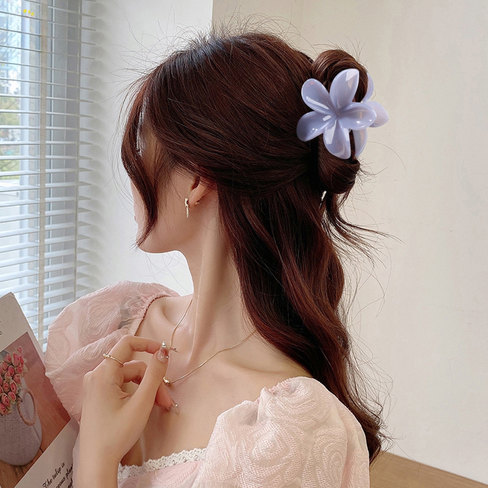 Nhựa Hoa Vuốt Kẹp Nữ Vuốt Tóc Hoa Dễ Thương Phụ Kiện Tóc Kẹp Tóc Ngọt Kẹp Barrettes
