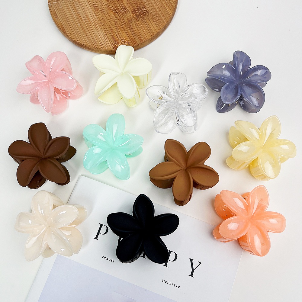 Nhựa Hoa Vuốt Kẹp Nữ Vuốt Tóc Hoa Dễ Thương Phụ Kiện Tóc Kẹp Tóc Ngọt Kẹp Barrettes