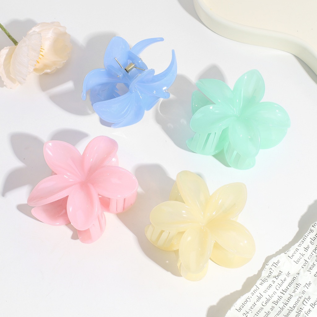 Nhựa Hoa Vuốt Kẹp Nữ Vuốt Tóc Hoa Dễ Thương Phụ Kiện Tóc Kẹp Tóc Ngọt Kẹp Barrettes