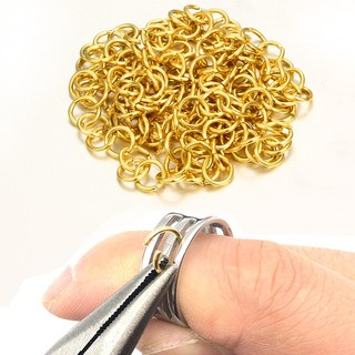Nhẫn nhảy mở bằng thép không gỉ vàng 18K DIY Đồ trang sức Làm phụ kiện